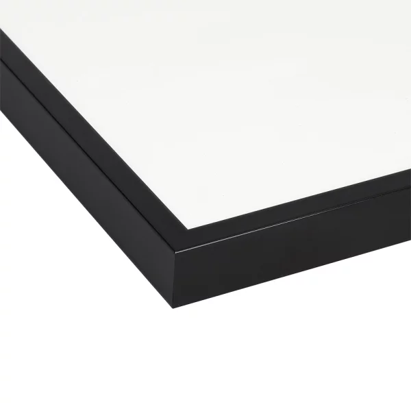 Alu Bilderrahmen BARTH - Serie 1125 - Maßanfertigung Schwarz lackiert | Normalglas (2 mm)