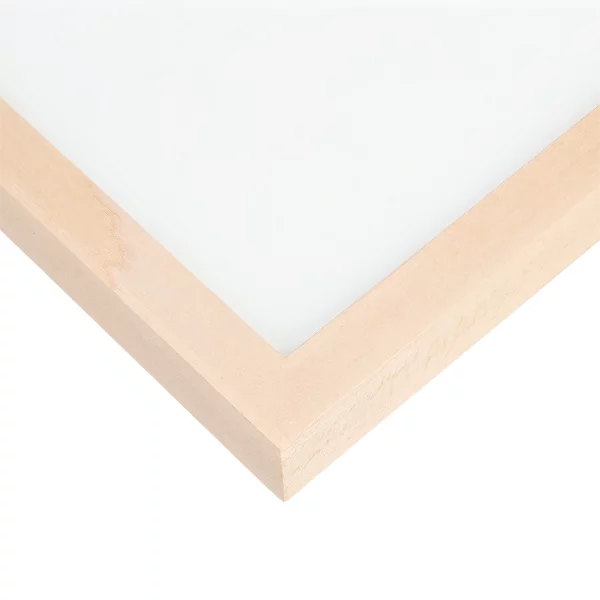 Holz Bilderrahmen BARTH - Serie 209 - Maßanfertigung Pappel natur | Normalglas (2 mm)