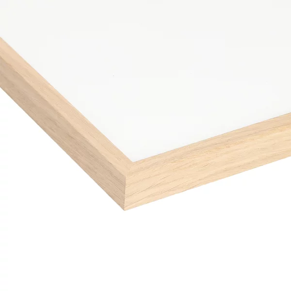 Alu Bilderrahmen BARTH - Serie 916 - Maßanfertigung Eiche Echtfurnier natur | Normalglas (2 mm)