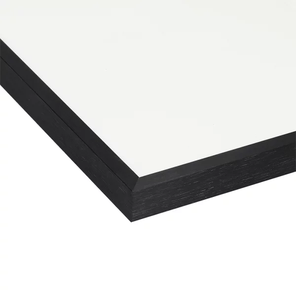 Alu Bilderrahmen BARTH - Serie 916 - Maßanfertigung Schwarz gebürstet | Normalglas (2 mm)