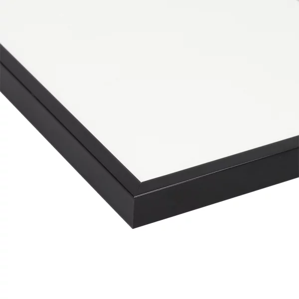 Alu Bilderrahmen BARTH - Serie 916 - Maßanfertigung Schwarz lackiert | Normalglas (2 mm)