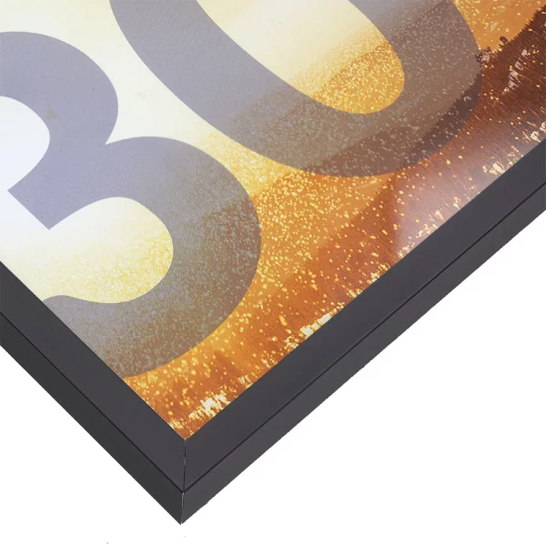 Alu Bilderrahmen BARTH - Serie 916 LIGHT 21x29,7 cm (A4) | Schwarz matt | Normalglas (2 mm)