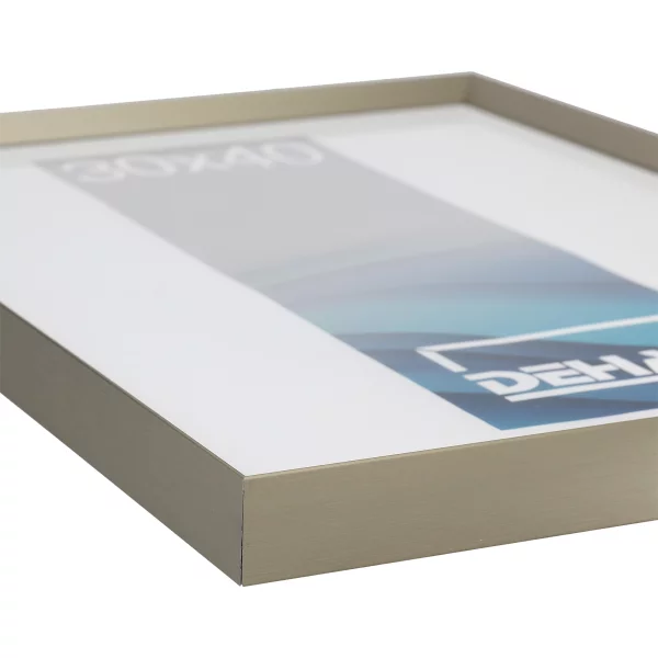 Cadre en aluminium Wega 30x40 cm | argent bruni mat | verre standard (2 mm)