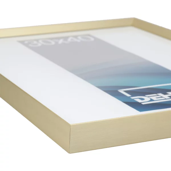 Aluminium lijst Wega op maat champagne, mat | normaal glas (2 mm)