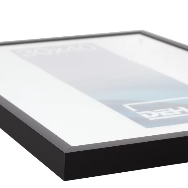 Cadre en aluminium Bellatrix sur-mesure noir mat | verre standard (2 mm)