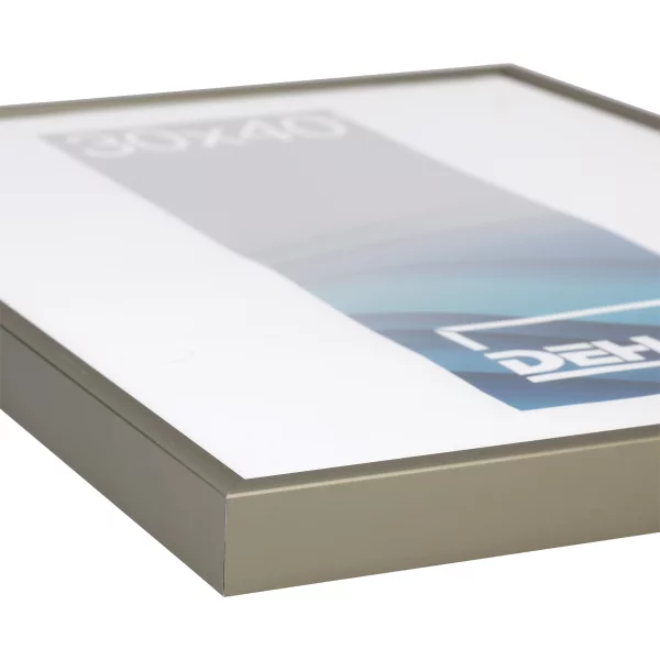 Cadre en aluminium Superba sur-mesure argent bruni | verre standard (2 mm)