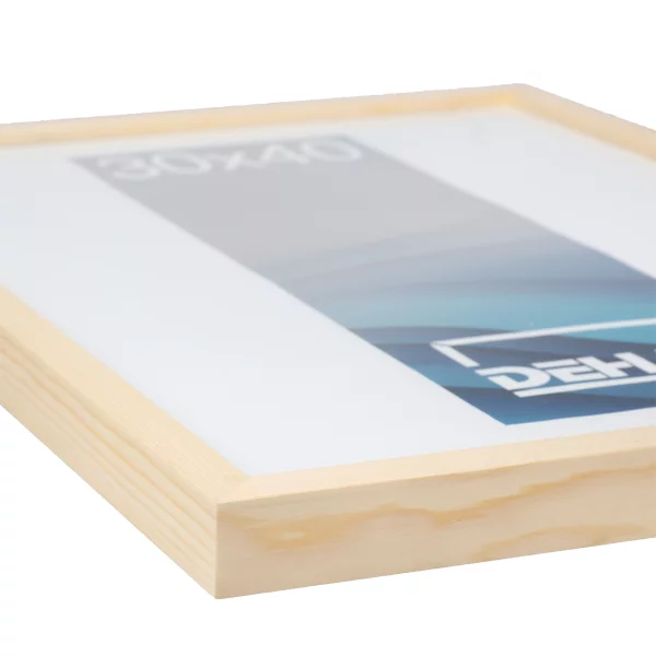Cadre en bois Hamal 42x59,4 cm (A2) | pin naturel non traité | verre standard (2 mm)