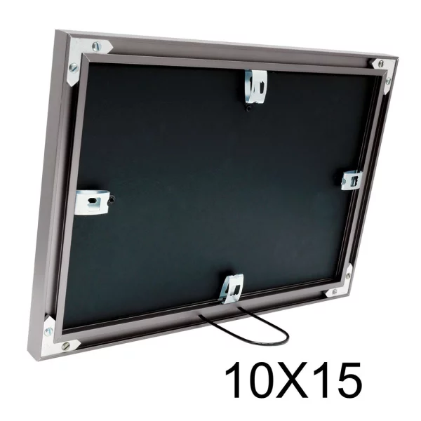 Cadre multi photos Jade pour 2 photos 10x15 cm | gris | verre standard (2 mm)