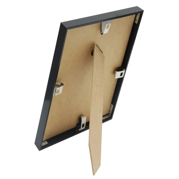 Cadre en aluminium Liz 10x15 cm | noir brillant | verre standard (2 mm)
