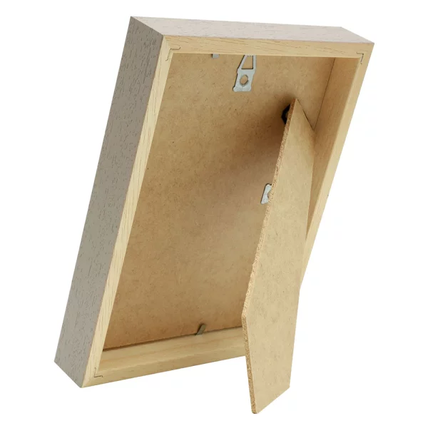 Holz Bilderrahmen Hugo mit Passepartout 20x30 cm (15x20 cm) | Taupe | Normalglas (2 mm)