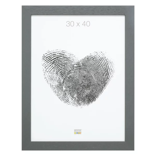 Cadre en bois Lotte 40x60 cm | gris | verre standard (2 mm)