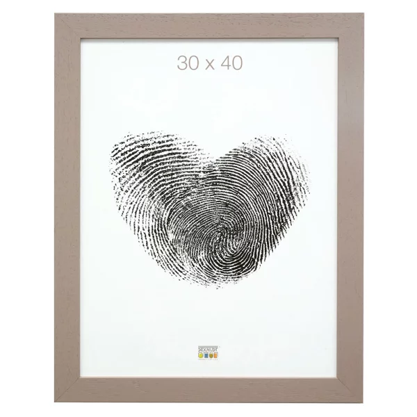 Cadre en bois Lotte 50x70 cm | taupe | verre standard (2 mm)