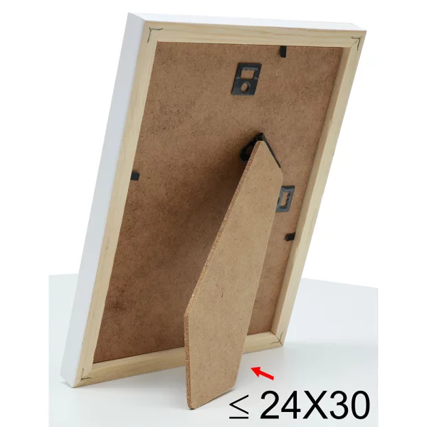 Cadre en bois Ines 18x24 cm | blanc-naturel | verre standard (2 mm)