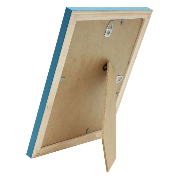 Cadre en bois Sambre 10x15 cm | bleu | verre standard (2 mm)