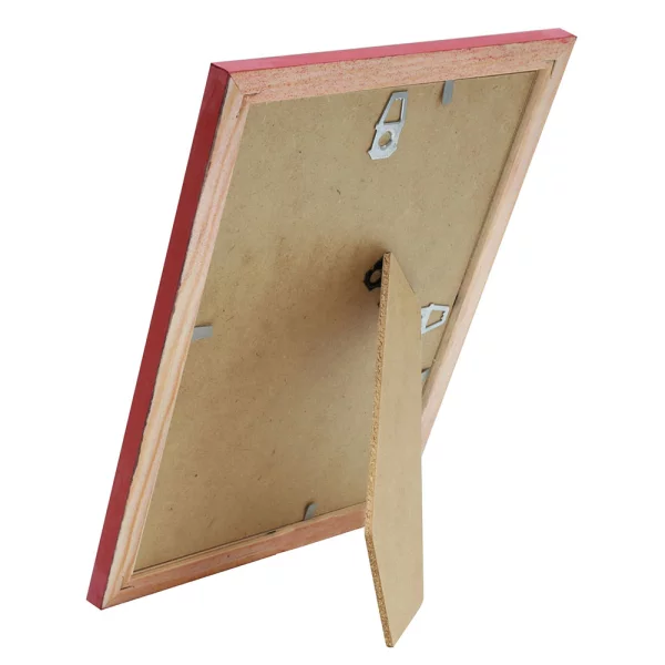 Holz Bilderrahmen Sambre 10x15 cm | rot | Normalglas (2 mm)