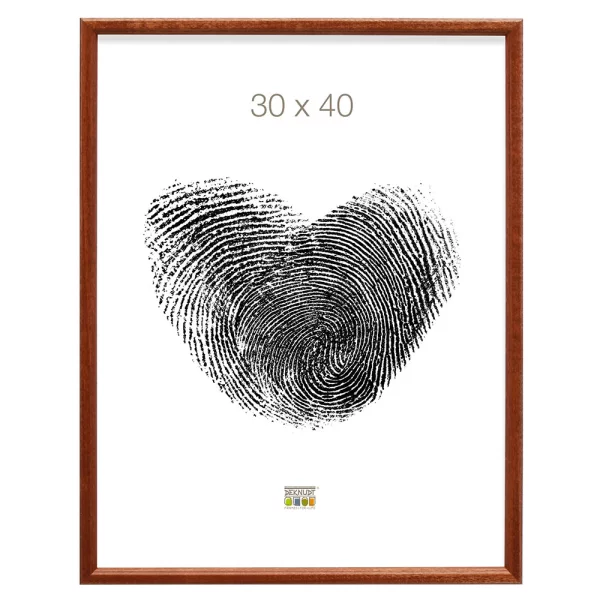Cadre en bois Laura 10x15 cm | brun foncé | verre standard (2 mm)