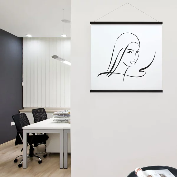 Poster-Klemmleiste aus Holz 41 cm | schwarz