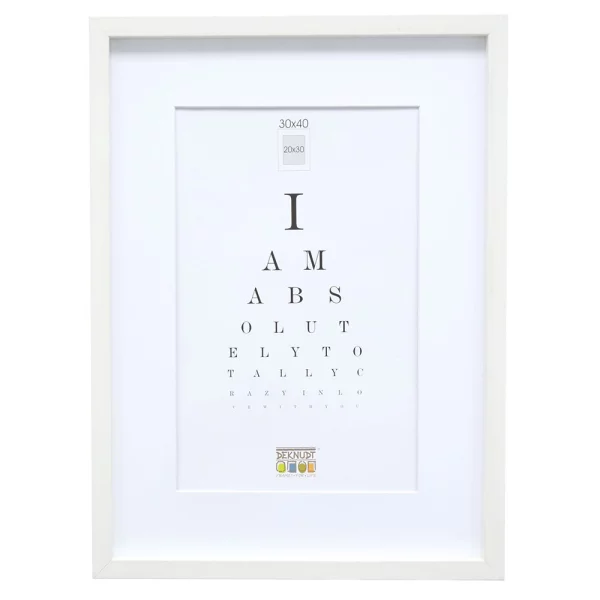 Cadre en bois Louise avec passe-partout 13x18 cm | blanc | verre standard (2 mm)