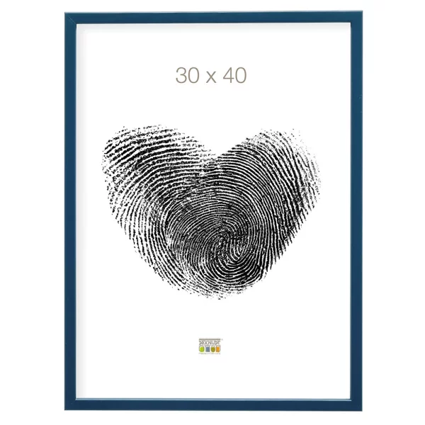 Cadre en bois Lola 20x30 cm | bleu | verre standard (2 mm)