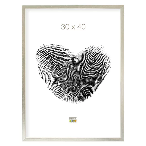 Cadre en bois Lola 9x13 cm | argent | verre standard (2 mm)
