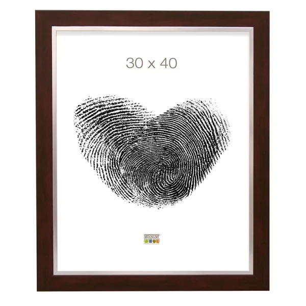 Kunststoff Bilderrahmen Emma 50x50 cm | Braun | Normalglas (2 mm)