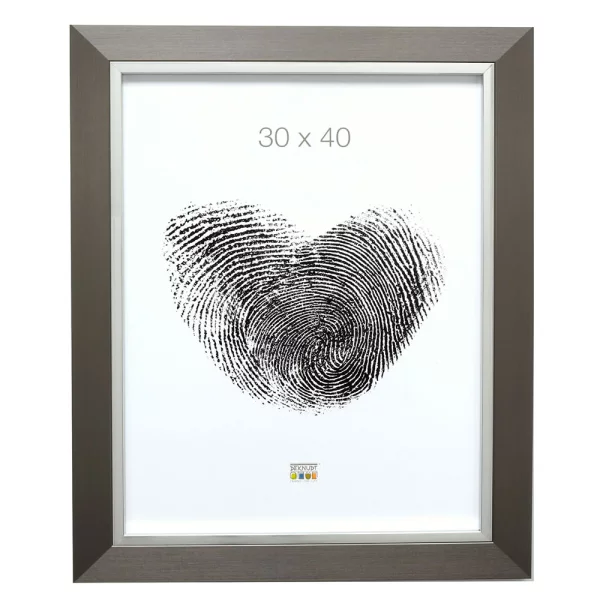 Kunststoff Bilderrahmen Emma 50x50 cm | Silber | Normalglas (2 mm)