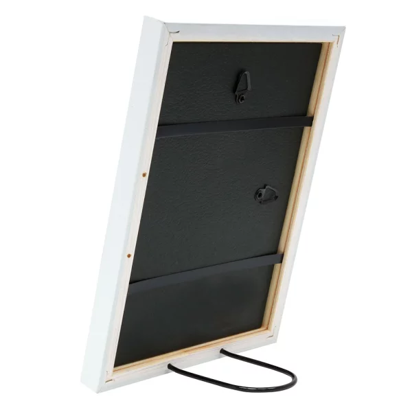 Cadre en bois David 10x15 cm | gris, bord blanc | verre standard (2 mm)