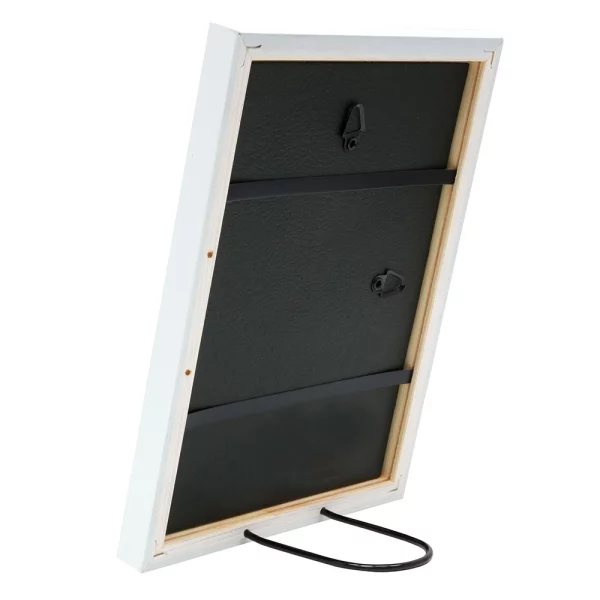 Cadre en bois David 9x13 cm | vert, bord blanc | verre standard (2 mm)