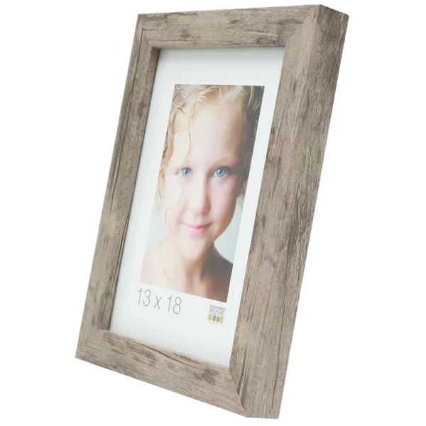 Holz Bilderrahmen Paul 40x50 cm | Grau | Normalglas (2 mm)