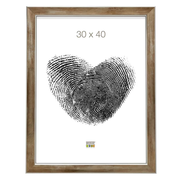 Holz Bilderrahmen Deinze 15x20 cm | Bronze | Normalglas (2 mm)