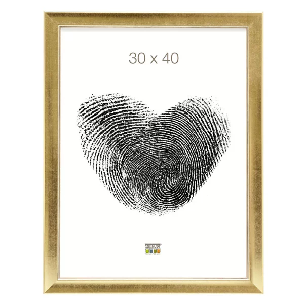 Holz Bilderrahmen Deinze 15x20 cm | Gold | Normalglas (2 mm)