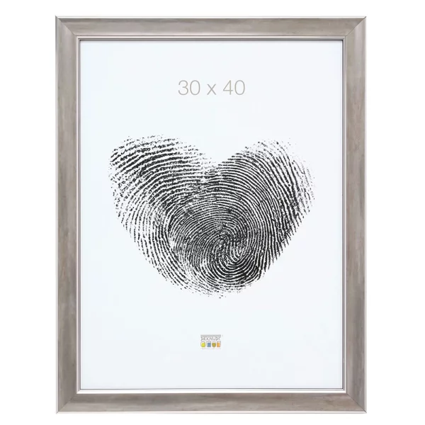 Cadre en bois Deinze 24x30 cm | argent | verre standard (2 mm)