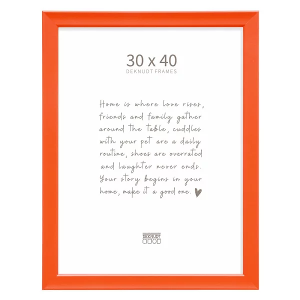 Cadre en bois Evergem 10x15 cm | orange-rouge | verre standard (2 mm)