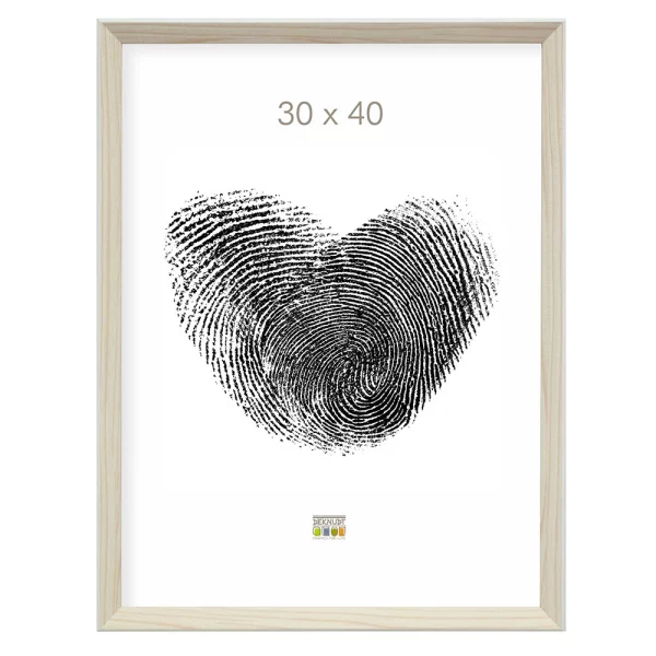 Kunststoff Bilderrahmen Amel 15x20 cm | Weiß-natur | Normalglas (2 mm)
