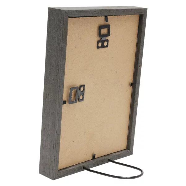 Cadre en bois (MDF) Elias 10x15 cm | gris foncé | verre standard (2 mm)