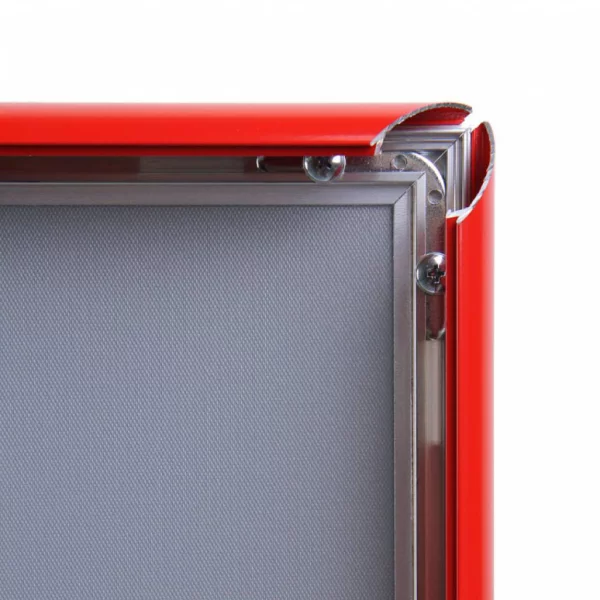 Cadre pour affiche Color, 25 mm 21x29,7 cm (A4) | rouge circulation RAL 3020 | verre synthétique mat (1 mm)