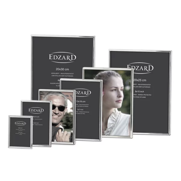 Cadre photo Gênes 6x9 cm | argent | verre standard (2 mm)