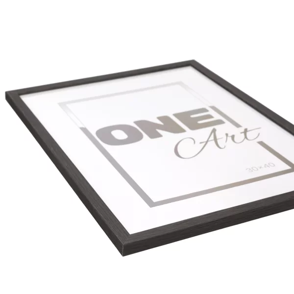 Holz-Bilderrahmen Anastasia 70x100 cm | Graphit | Kunstglas (1 mm)