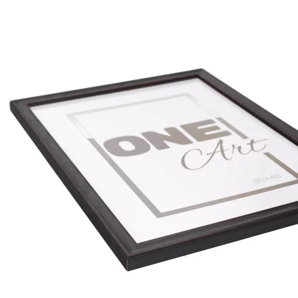 Holz-Bilderrahmen Wanda 10x15 cm | Schwarz | Kunstglas (1 mm)