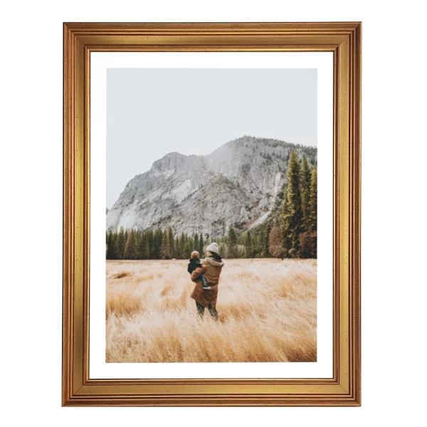 Kunststoffrahmen Zielnik 50x70 cm | Gold | Kunstglas (1 mm)