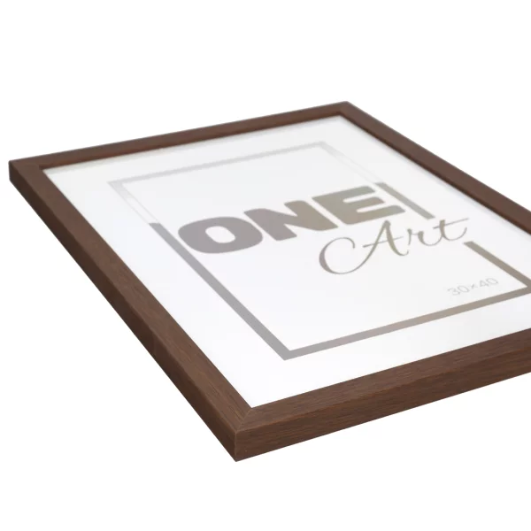 Holz-Bilderrahmen Aniela 70x100 cm | Braun | Kunstglas (1 mm)