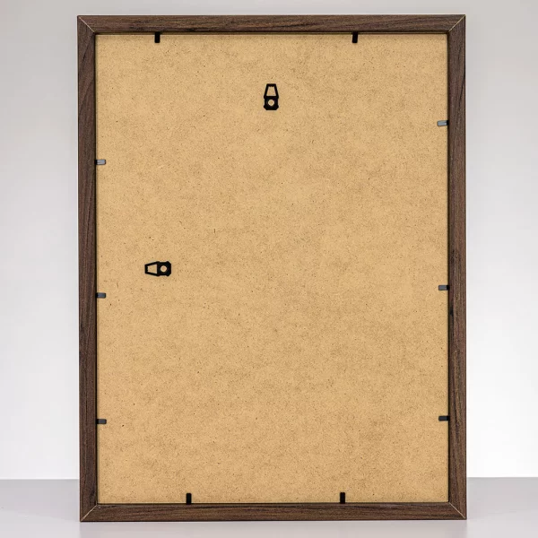 Cadre en bois Hekla (MDF) 21x29,7 cm (A4) | brun foncé | verre synthétique (1 mm)