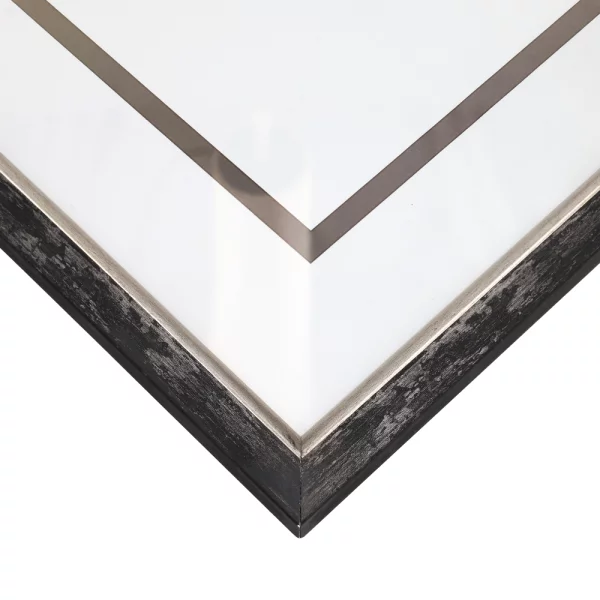 Holz-Bilderrahmen Cecilia 10x15 cm | Grau | Kunstglas (1 mm)