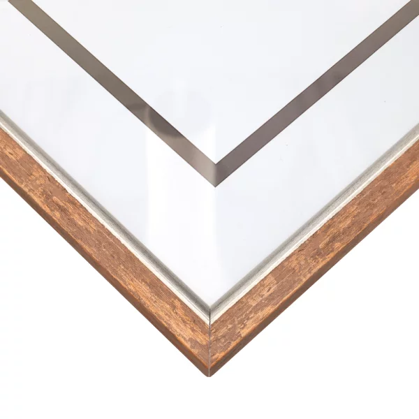 Holz-Bilderrahmen Cecilia 10x15 cm | Orange | Kunstglas (1 mm)