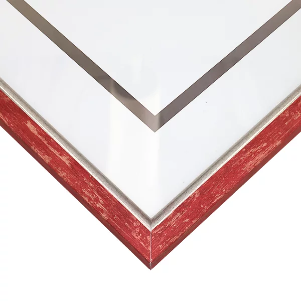Holz-Bilderrahmen Cecilia 10x15 cm | Rot | Kunstglas (1 mm)