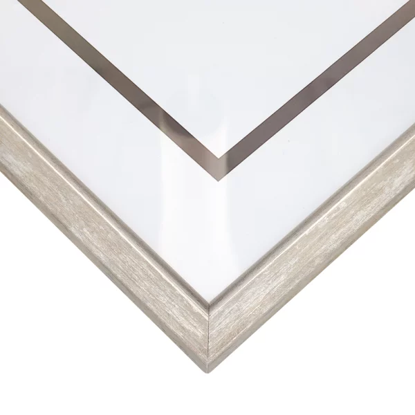 Holz-Bilderrahmen Cecilia 10x15 cm | Weiß | Kunstglas (1 mm)