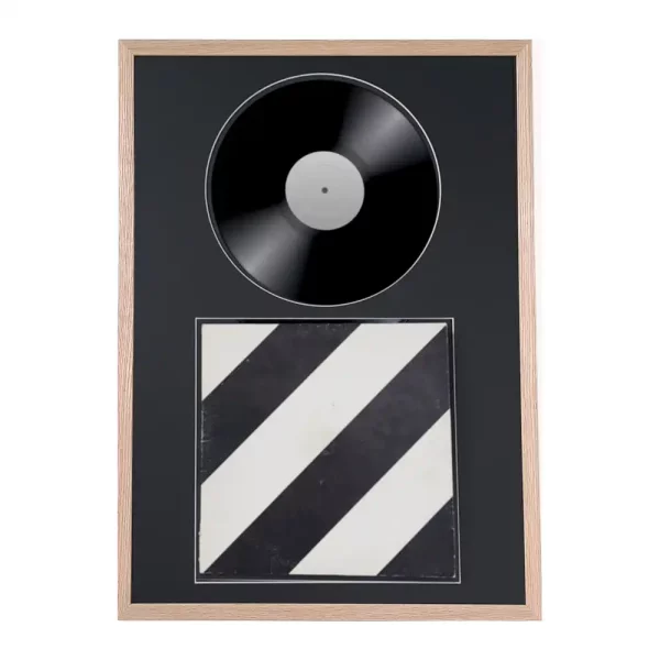Cadre en bois pour disques vinyle et couverture 50x70 cm | chêne | verre synthétique (2 mm)