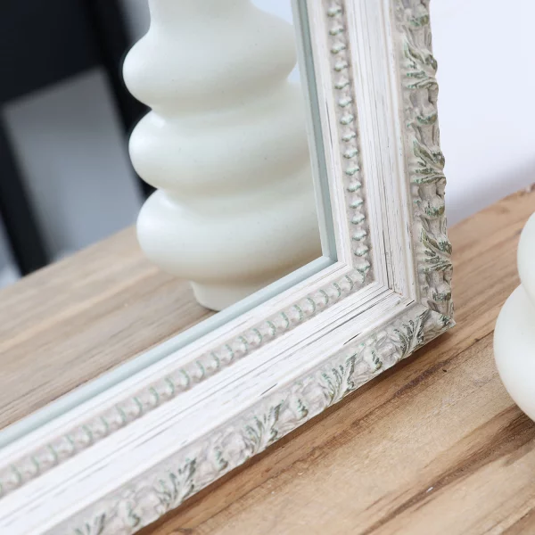 Wandspiegel op maat Avia wit-goud | spiegel (2 mm)