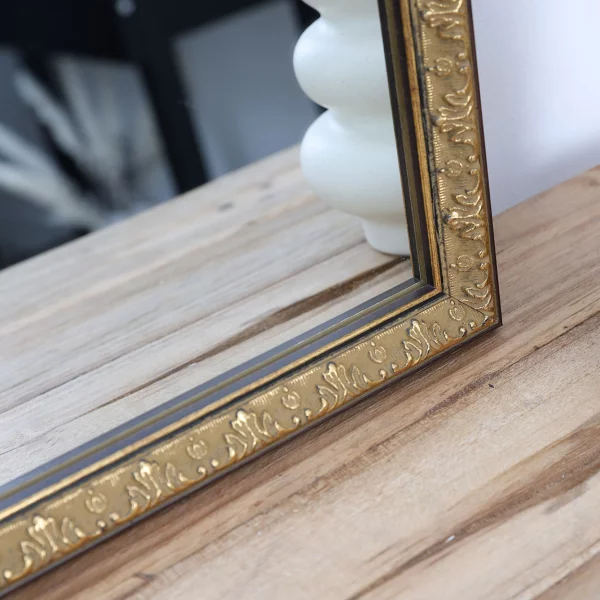 Wandspiegel Precioso 18x24 cm | goud op zwart | spiegel (2 mm)