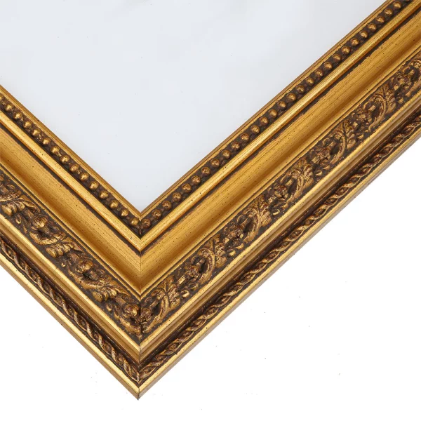 Wandspiegel Victoria 21x29,7 cm (A4) | goud, zwart gepatineerd | spiegel (2 mm)